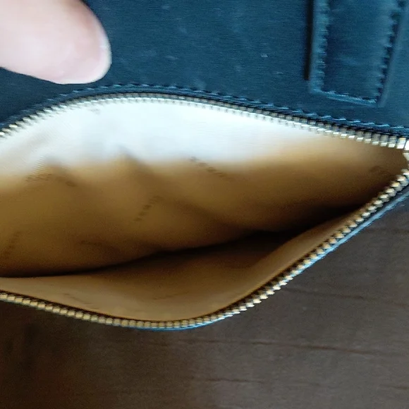 Guess Navy Shoulder Bag with Silver Accents - Picture 4 of 4